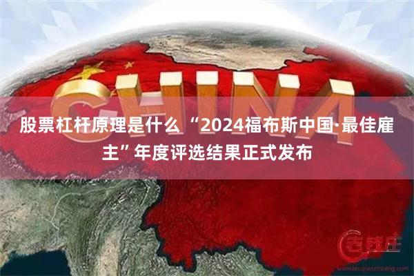 股票杠杆原理是什么 “2024福布斯中国·最佳雇主”年度评选结果正式发布