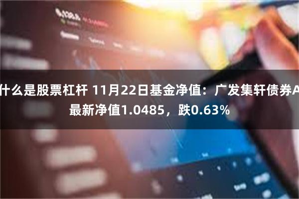 什么是股票杠杆 11月22日基金净值：广发集轩债券A最新净值1.0485，跌0.63%