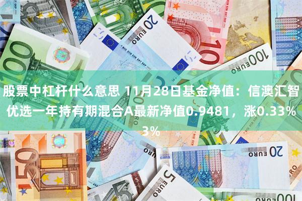 股票中杠杆什么意思 11月28日基金净值：信澳汇智优选一年持有期混合A最新净值0.9481，涨0.33%